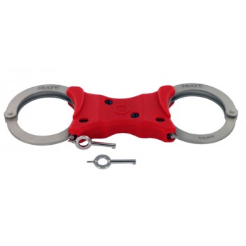 HIATT / SAFARILAND - Speedcuff Rigid Handschellen Model 2103-RED vernickelt rot